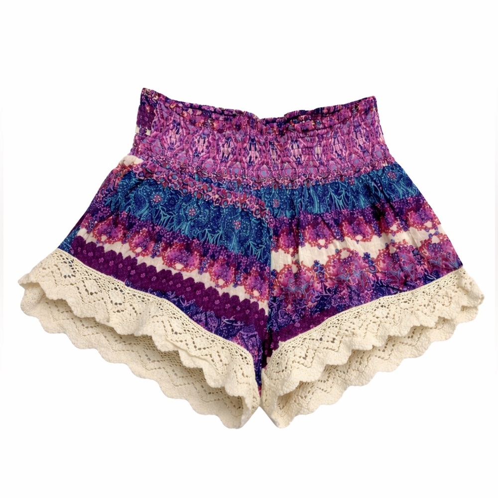 Harmony & Havoc Bohemian High-Waisted Shorts – Size Medium